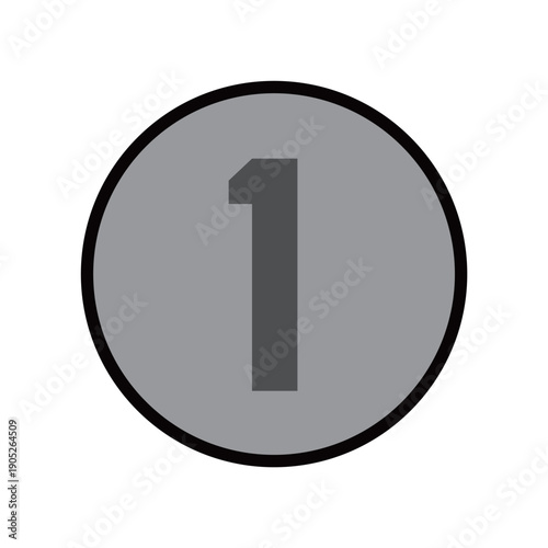 1円玉（硬貨・コイン）のシンプルなイラスト