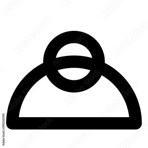 profile avatar icon silhouette illustration for ui, app, and interface design