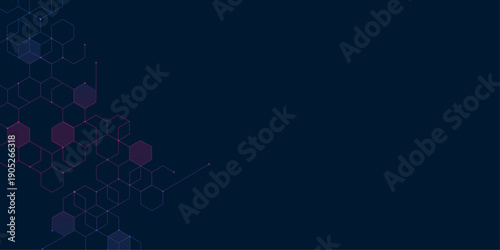 Abstract geometric background with isometric digital blocks. Medical, technology or science design.