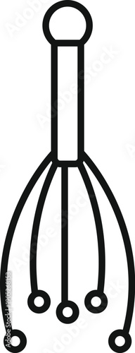 Icon presenting a scalp head massager promoting wellness and stress relief