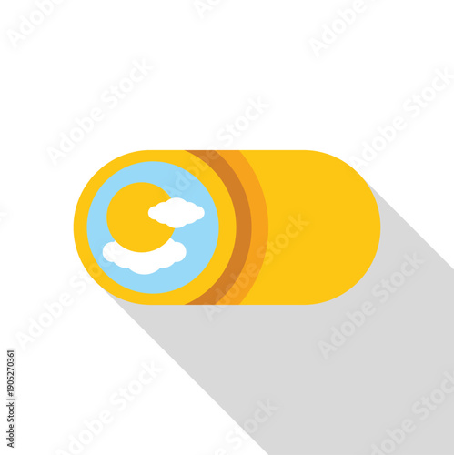 Interface element illustrating daylight conditions, useful for theme selection