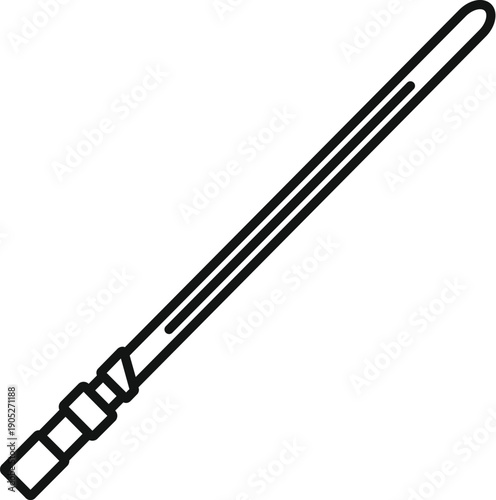 Futuristic plasma sword icon for fantasy, science fiction, and game design