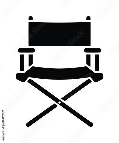 Vector illustration of a director's chair on a white background