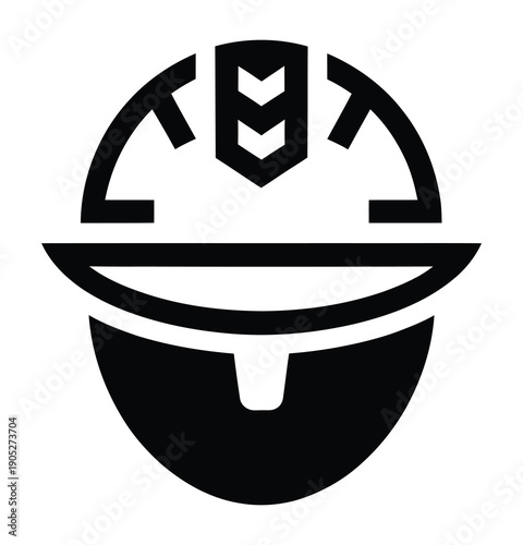 Vector illustration of a hard hat construction helmet design