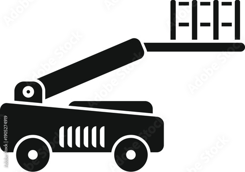 Construction lift with elevated platform, representing heavy equipment for building