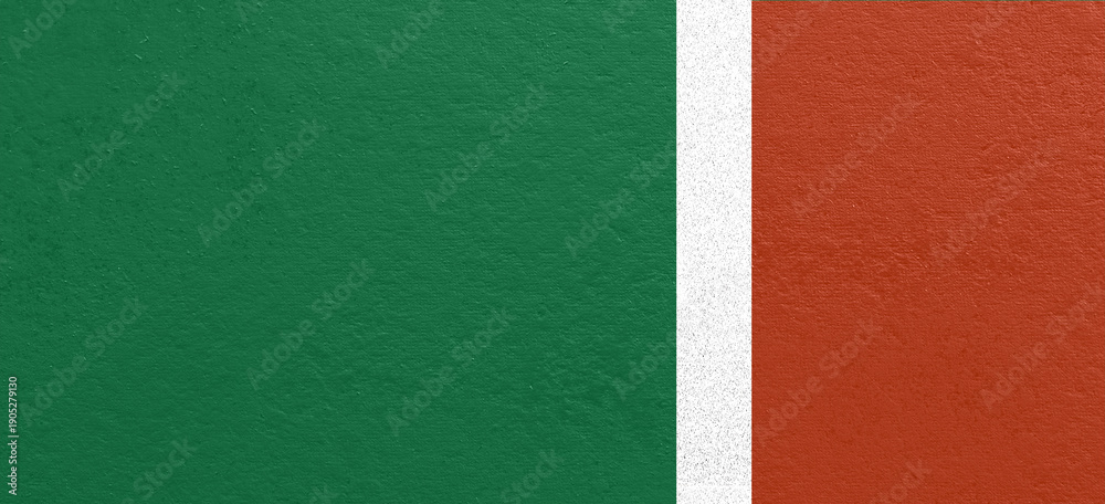 Fototapeta premium Green and red tennis court surface background with white boundary line and realistic textured finish
