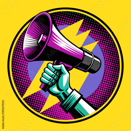 megaphone with loudspeaker