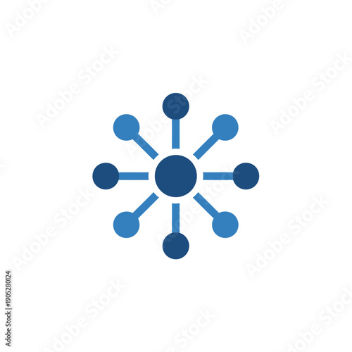 Abstract network connection symbol representing global connectivity and digital data flow