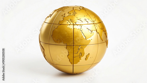 Golden Globe Representing Global Business, Finance, and Earthly Connections