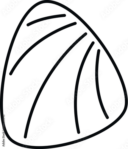 Salmon fillet in a simple outline graphic for food and seafood concepts