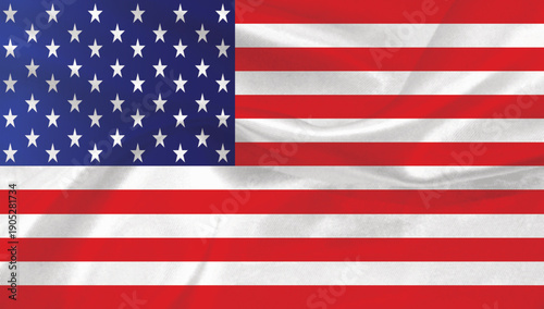 Vector illustration of the flag of the United States of America or America or USA with a flat design. 4th Memorial Day.