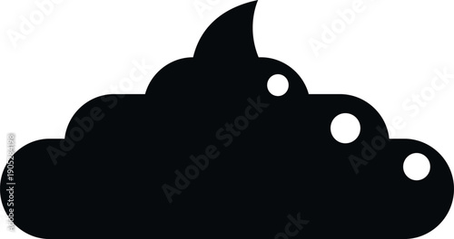 Poop pile icon presenting human or animal waste