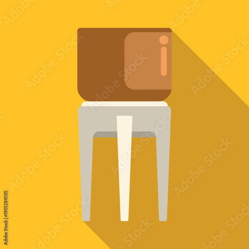 Water cooler providing refreshing hydration in a modern flat design style