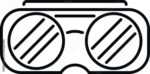 Virtual reality headset showing futuristic technology and digital immersion