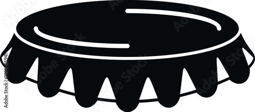 Bottle cap icon representing closure for beer, soda, and other drinks