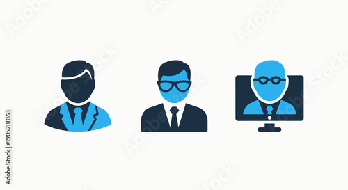 Business and Professional Icons: Avatar, Professional, Online Presence, Networking, Corporate