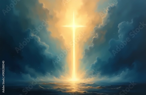 Divine light through darkness