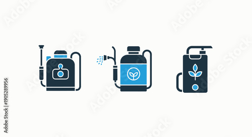 Agricultural Sprayer and Fertilizer Icons