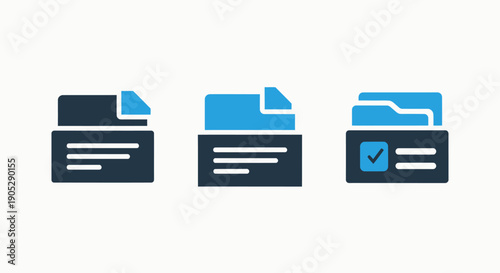 Document Icons: Files, Folders, Records Management, Data Archiving, Checked List for Organization and Workflow