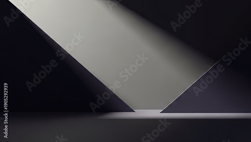 Dramatic Light Beam in Dark Room