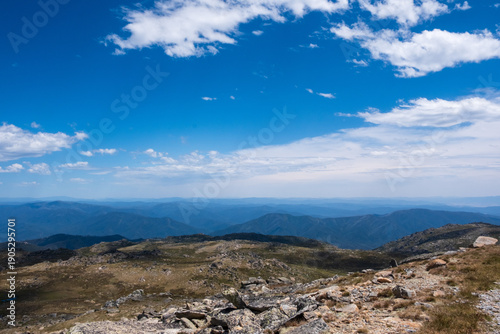 view from mount kosciuszko in summer