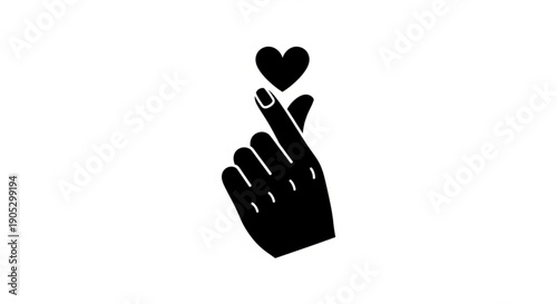 Hand holding a heart with a ring on the finger in a simple illustration