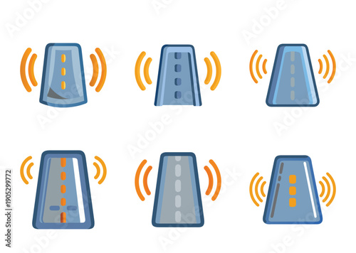 Connected Roads Illustration Representing Smart Transportation Technology and Communication Network