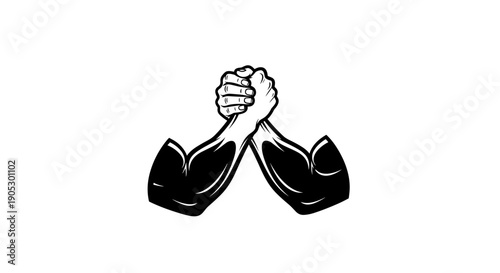 Arm Wrestling Competition Between Two Strong Men 1.