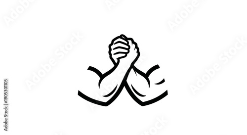 Arm Wrestling Competition Between Two Strong Men 4.