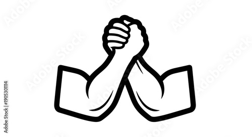 Arm Wrestling Competition Between Two Strong Men 6.