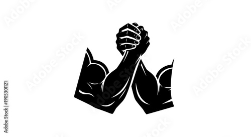 Arm Wrestling Competition Intense Muscle Strength Challenge.