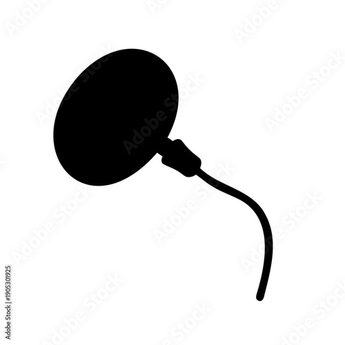 Microphone pop filter for professional audio recording Vector
