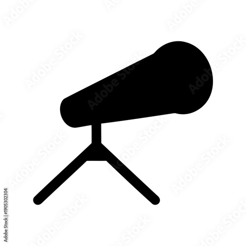 Studio microphone with stand icon for audio recording Vector