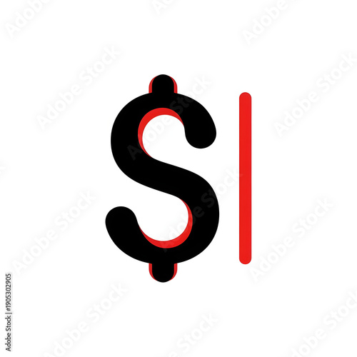 dollar sign on white background
