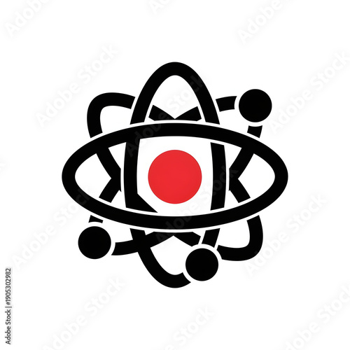 atom symbol on white background