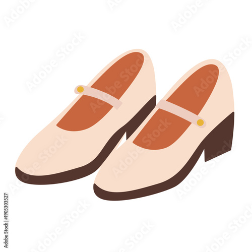 Mary Jane Shoes in Cute Flat Style for Women Fashion