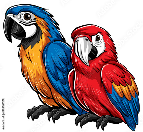 red and yellow macaw