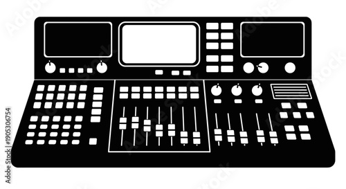 Audio Mixing Control Board Console.