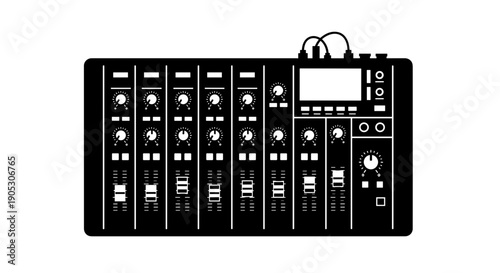 Audio Mixing Control Panel Board.