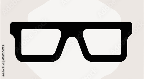 Black 3D Glasses Icon.