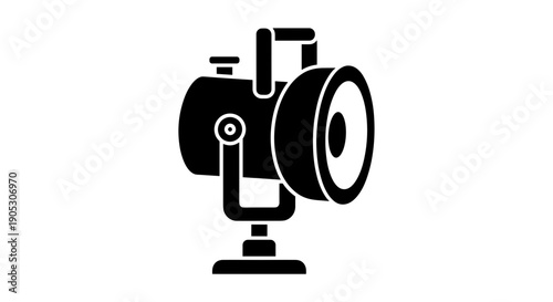 Black and white security camera.