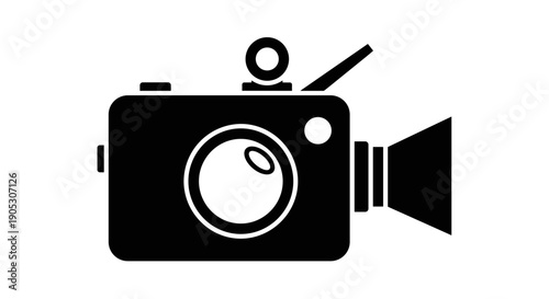 Black Camera Icon Graphic Design.