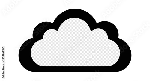 Black Cloud Icon Graphic.