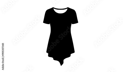 Flat vector fashion CAD illustration of women’s long-sleeved oversized top with baggy fit