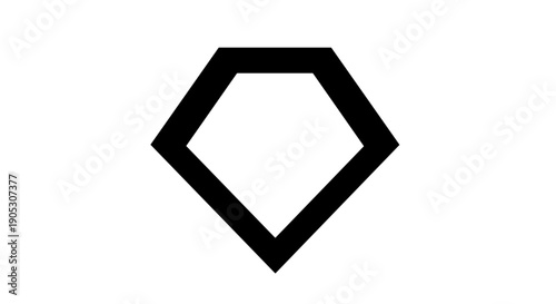 Black Diamond Shape Icon.