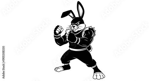 Black Rabbit Warrior Ready for Combat.