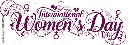 International women's day celebration logo