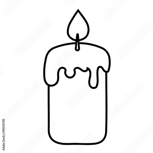 キャンドルの手描きイラスト