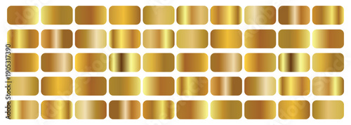  Golden background texture. Mega collection golden gradient materials. EPS10. Collection of gold silver bronze and rose gold gradient texture background vector. 