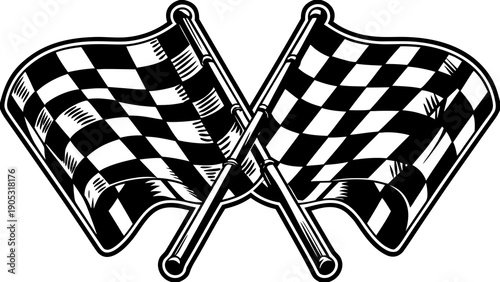 Endurance Le Mans Racing Prototype Vector Illustration